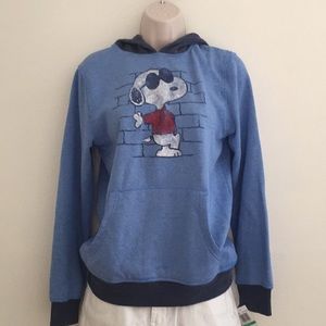 Snoopy Joe Cool Fleece Hooded Sweatshirt NWT